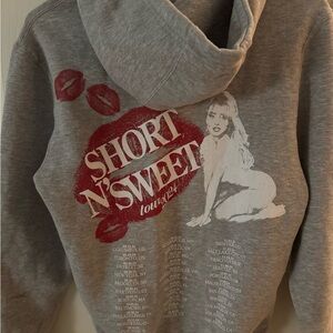 Sabrina Carpenter Official 2024 Short and Sweet Tour Zip up Hoodie 💋✨